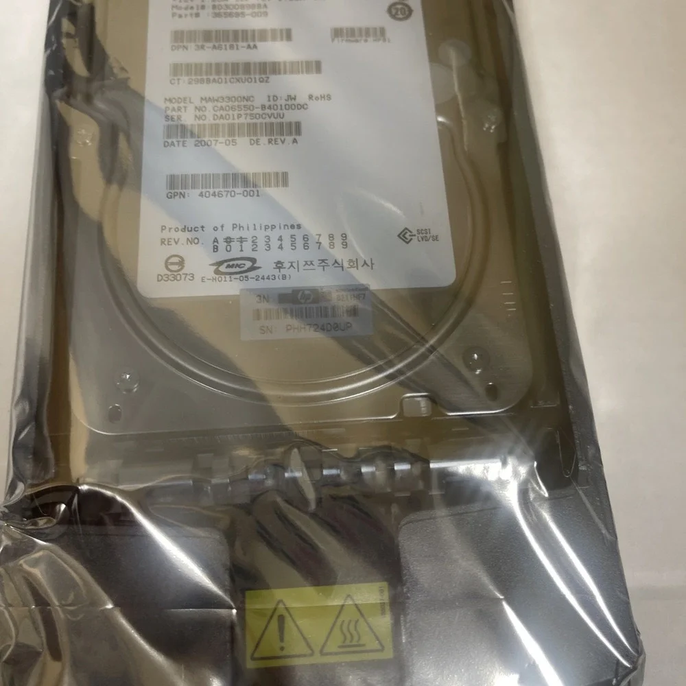 HP 300GB 10K RPM Ultra320 SCSI drive (model: BD30089BBA)